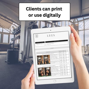 Modelo de programa de personal trainer: registros de treino personalizáveis (Canva) imagem 5