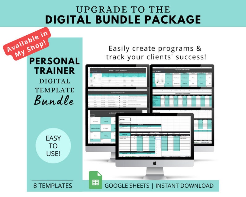 Printable Personal Training Program Template / PDF Template / Fitness ...