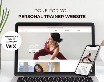 Custom Personal Trainer Website, Done-For-You - Wix Personalized Branded Landing Page website, made for you