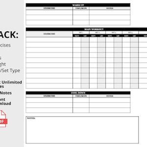 Printable Personal Training Program Template / PDF Template / Fitness ...