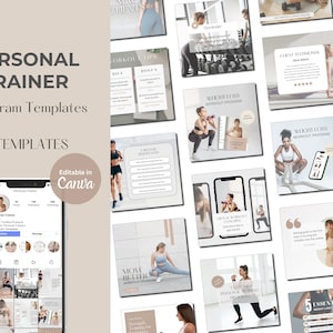 Personal Trainer Instagram Post Template für Social Media - Fitness Instruktor - Personalisiere und bearbeite ihn mit Canva für Training Business