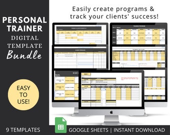 Personal Trainer Programm Template: Kunden Tracking Google Sheets (Digitaler Download)
