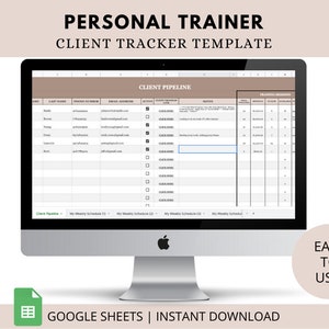Personal Trainer Kunden-Tracker Vorlagen für Unternehmensführung / Google Sheets / Kunden-Tracking, Bestandspipeline