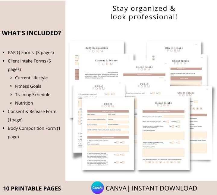 14 Essential Personal Trainer Forms - Institute of Personal Trainers