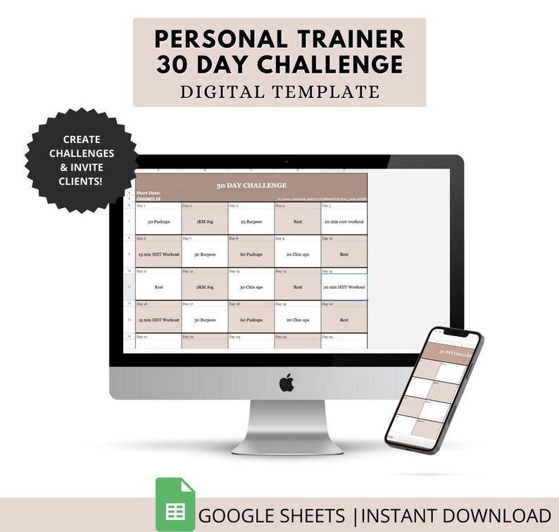 Personal Trainer 30 Day Challenge Template - Personal Training ...
