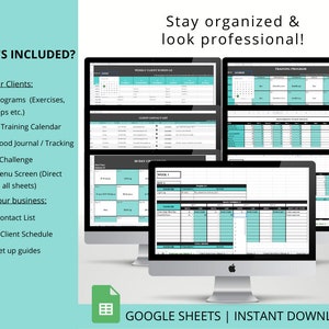 Personal Trainer Template Bundle: Client Program Design (google Sheets ...