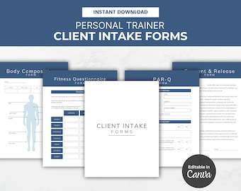 Personal Trainer Client Intake Forms: Editable Templates (PDF)