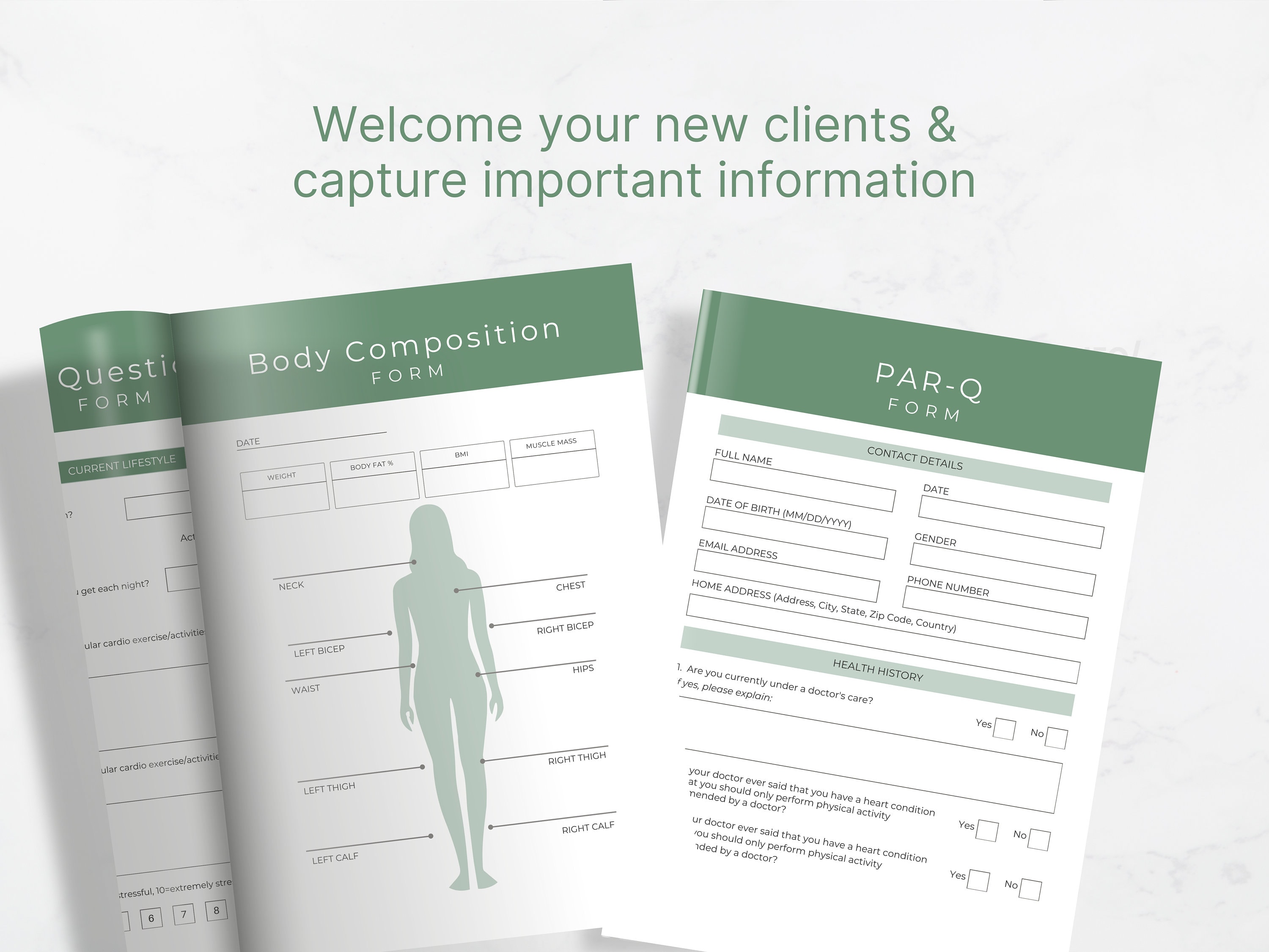 Fitness Coach Client Intake Forms: Customizable Assessment Templates ...