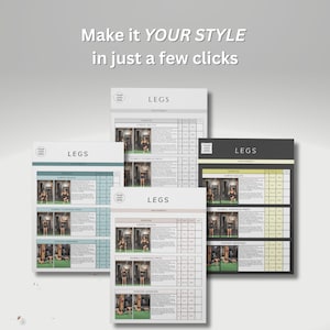 Modelo de programa de personal trainer: registros de treino personalizáveis (Canva) imagem 6