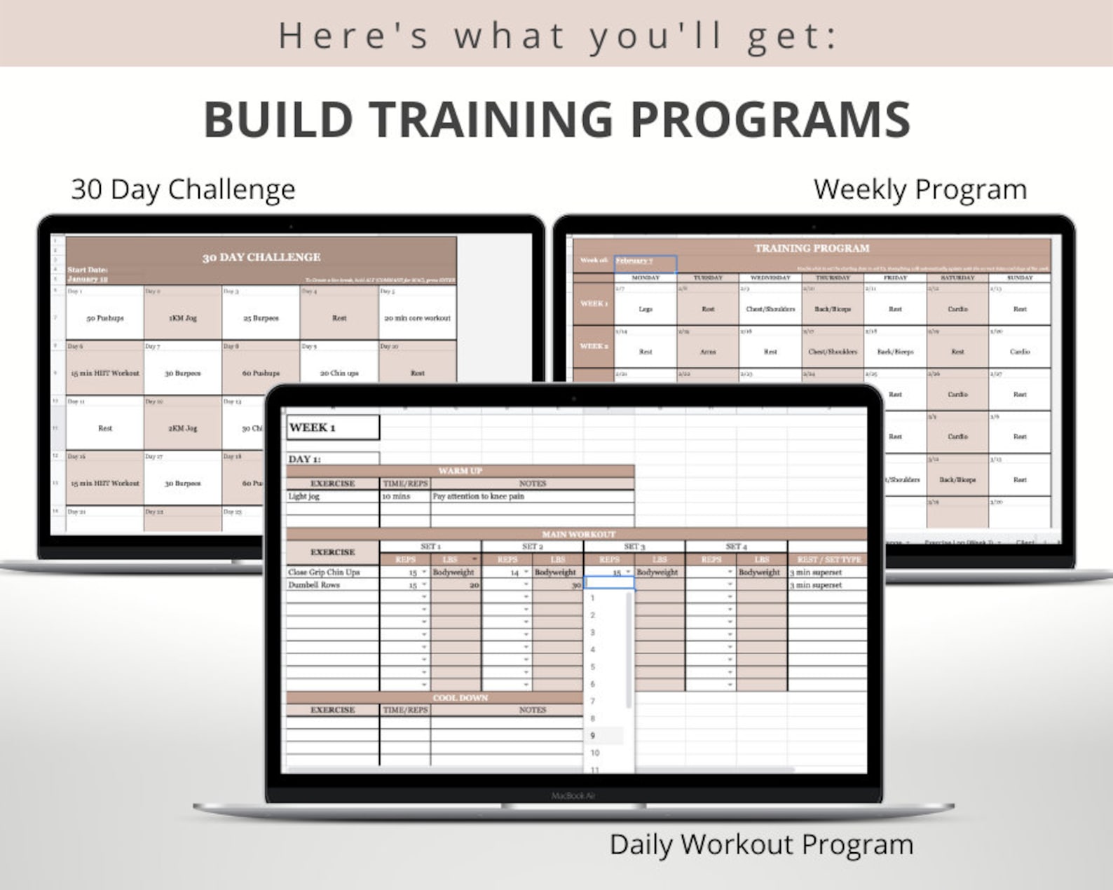 Personal Trainer Program Template Forms BUNDLE / Exercise Library Personal Trainer Program Template Forms BUNDLE / Exercise Library