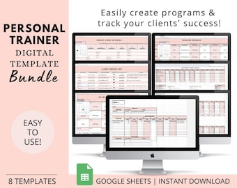Personal Trainer Template Bundle: Program & Measurement Forms (Google Sheets)
