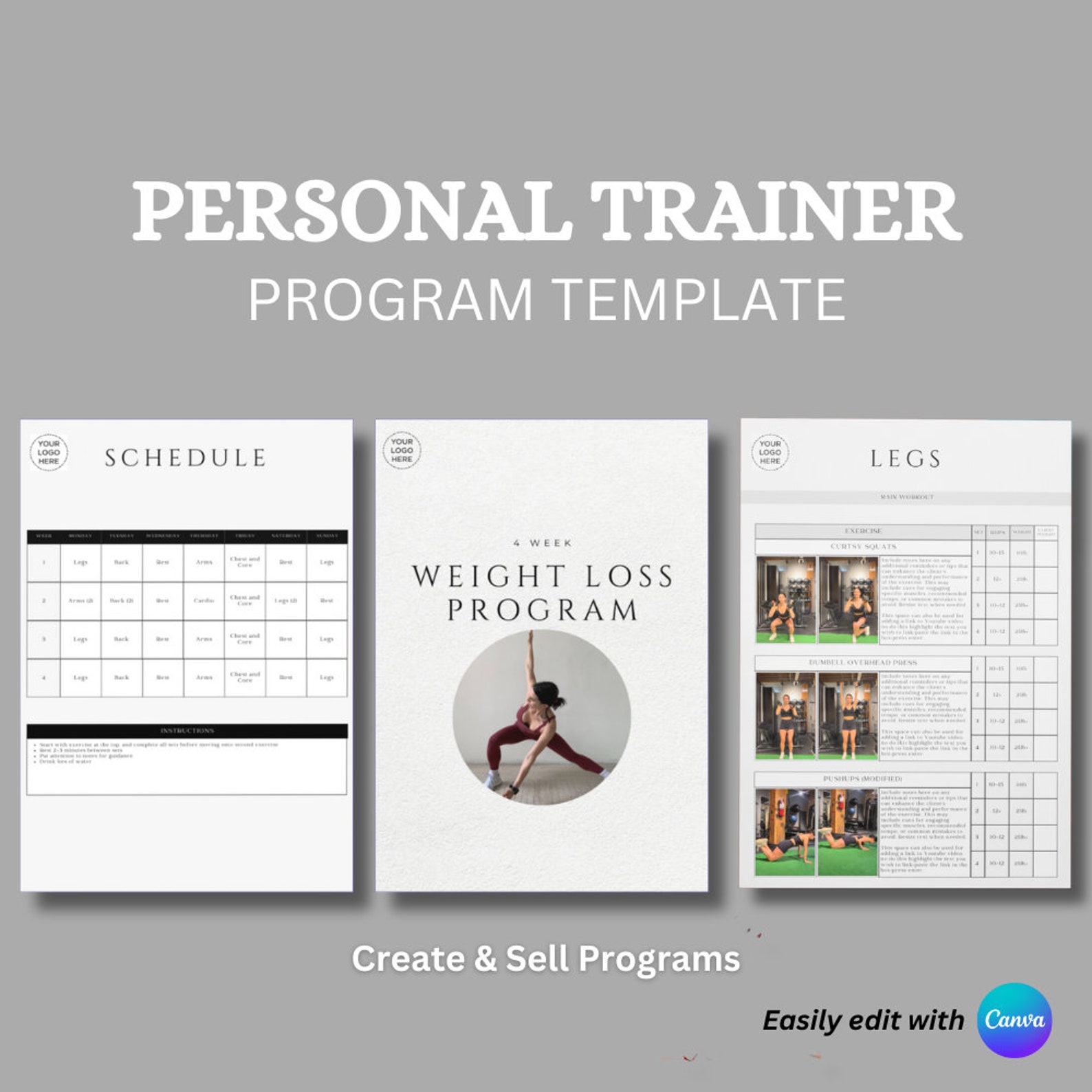 Personal Trainer Template PDF Program Design Customize Edit Digital