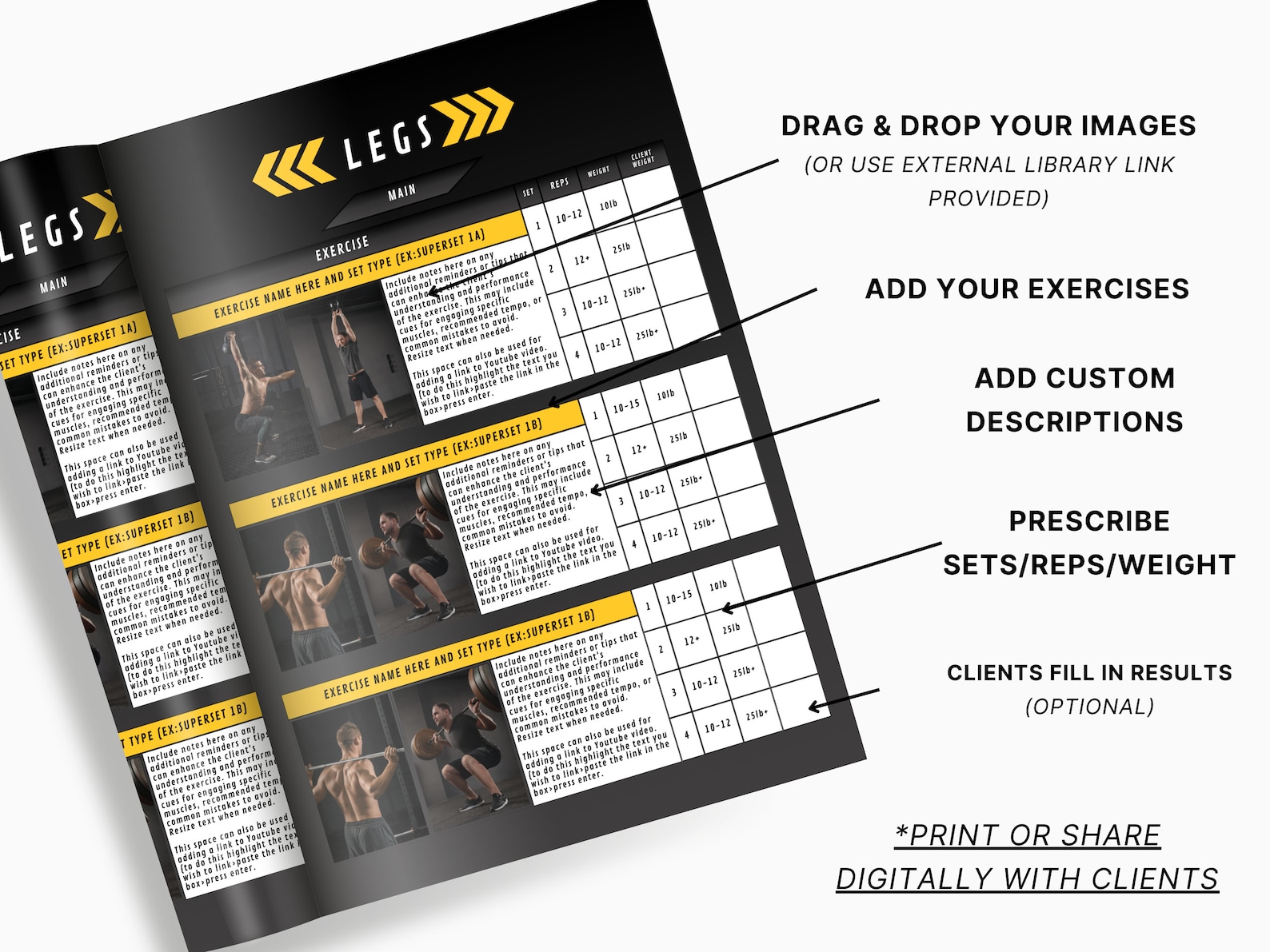 Personal Trainer Program Templates: Customizable Fitness E-book (PDF ...