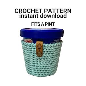 Pint size Ice Cream Cozy Crochet Pattern Only PDF Digital Download