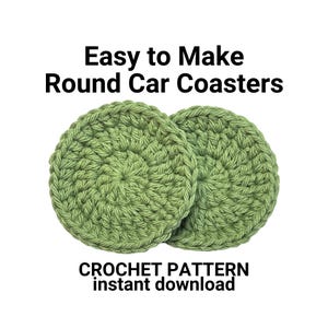 Car Coaster Crochet Pattern/round/Instant Download/accessories