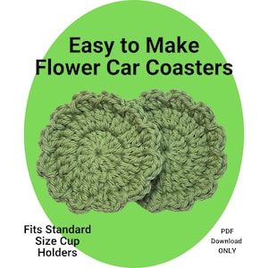 Car Coaster Crochet Pattern Flower Design PDF Digital Download