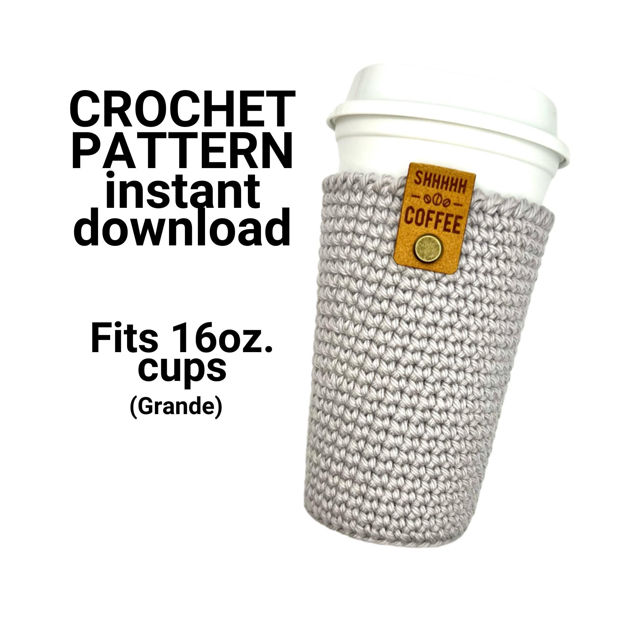 13 Crochet Cup Cozy Patterns for Coffee Runs 11 Crochet Grande Cup Cozy Pattern/16oz/ /Easy Beginner