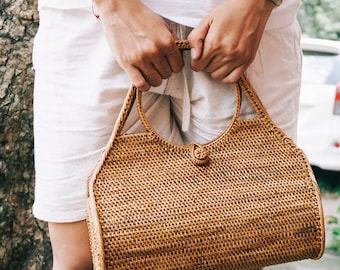 Bali Premium Rattan Hand Bag, ECO Bag, Woman Bag, Handbag, Bohemian Bag, Beach bag, Summer, Autumn, Handmade, Handwoven