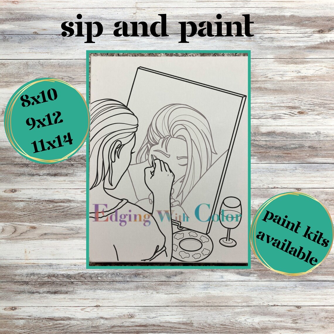 Mature Erotic Art/ Sip and Paint/ Predrawn Canvas / Kink Art Etsy