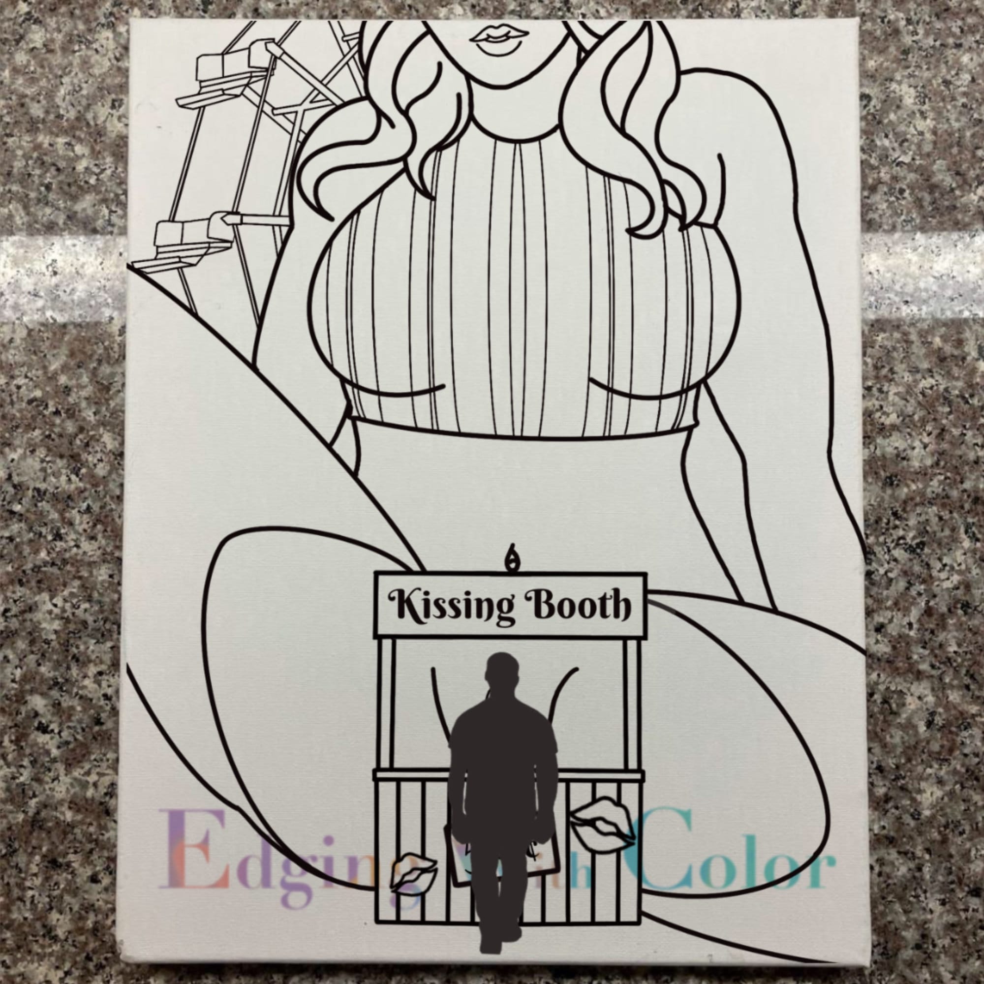 18 Erotic Art/ Sip and Paint/ Predrawn Canvas / Kink Art / Etsy