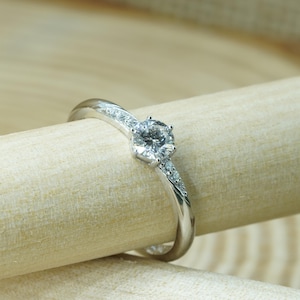 Round Moissanite Engagement Ring, Moissanite Solitaire Ring, Round Moissanite Ring, Moissanite Engagement Ring, Round Solitaire