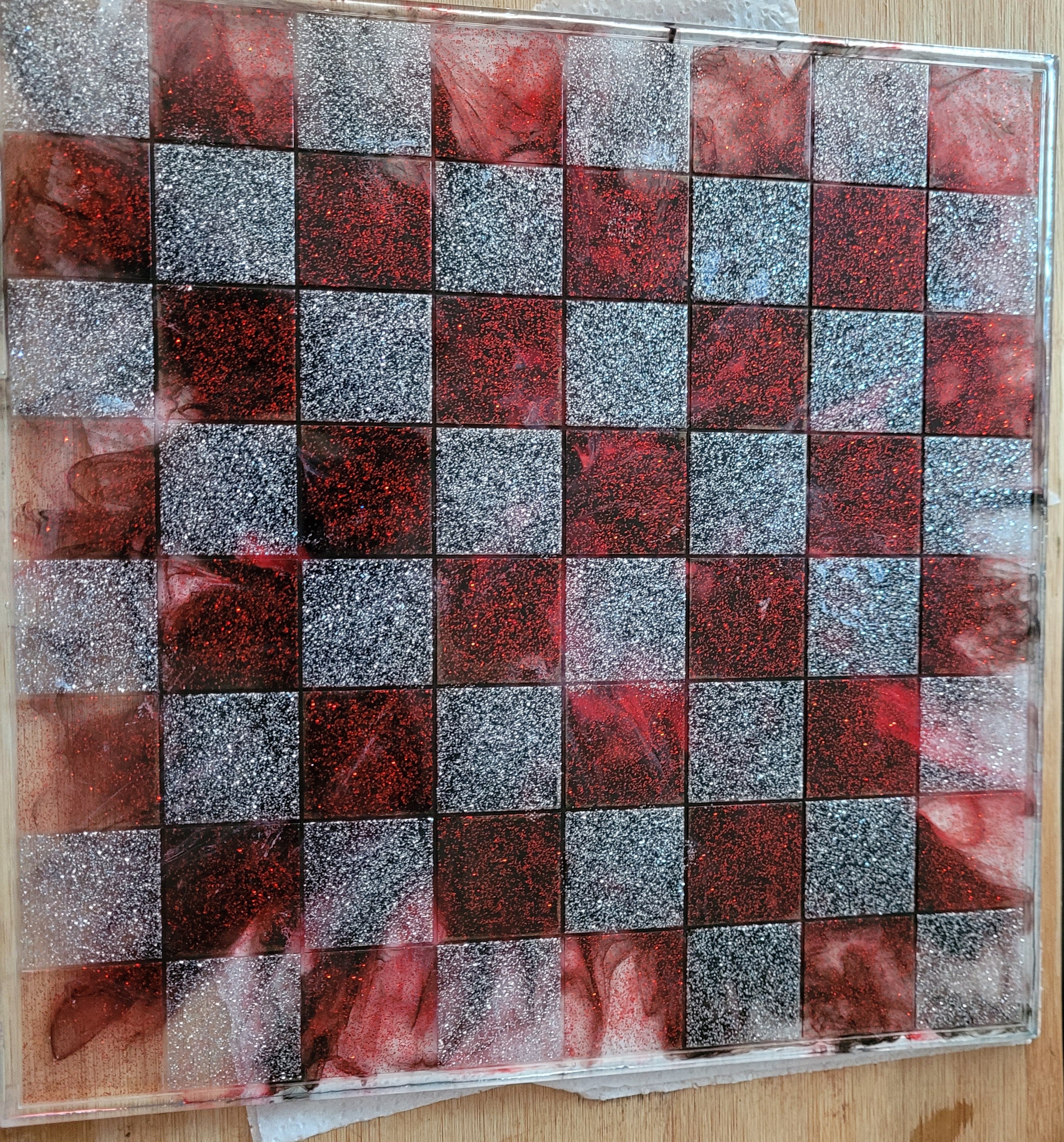 Resin Chess Board Without Pieces Etsy