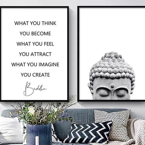 Buddha Wall Art Buddhist Canvas Print Zen Wall Art Zen - Etsy