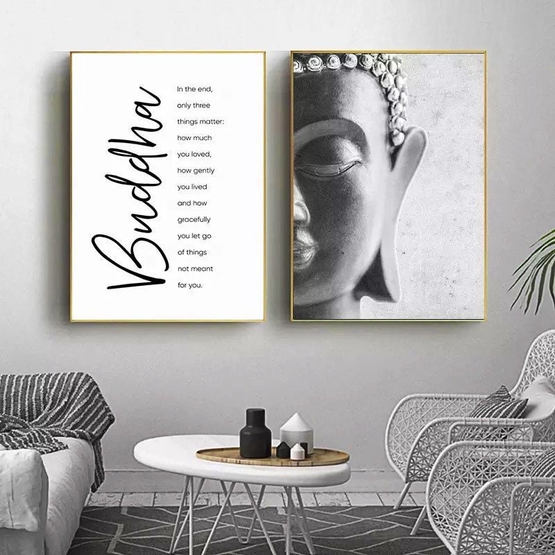 Buddha Wall Art Buddhist Canvas Print Zen Wall Art Zen - Etsy