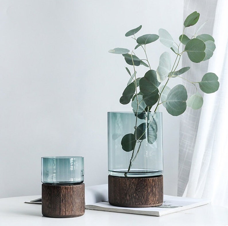 Minimalist Glass Bud Vase Stained Glass Vase Bud Vase Set Etsy