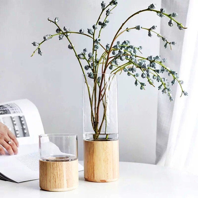 Minimalist Glass Bud Vase Stained Glass Vase Bud Vase Set Etsy