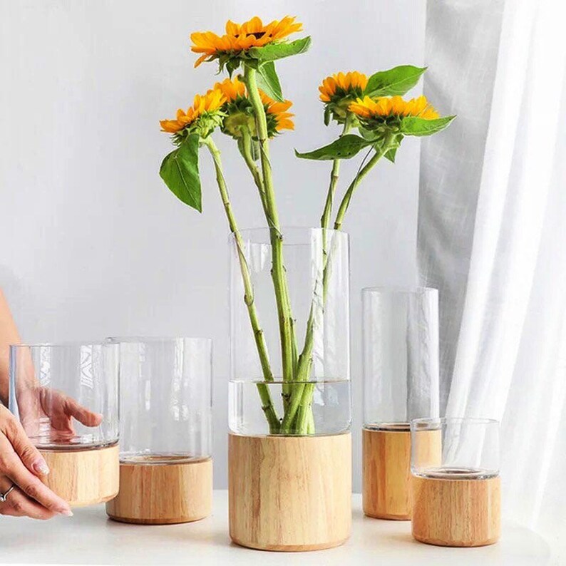 Minimalist Glass Bud Vase Stained Glass Vase Bud Vase Set Etsy