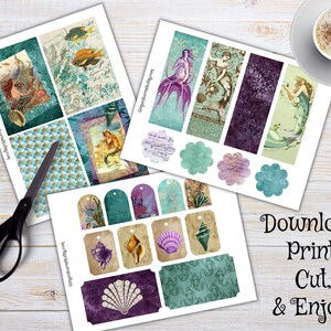 Vintage Mermaids Junk Journal Kit, Junk Journal Printable, Mermaid Junk ...