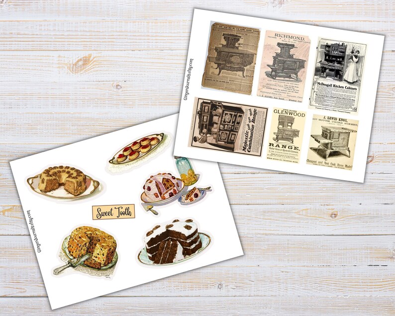 Vintage Baking Ephemera Vintage Scraps Junk Journal Etsy