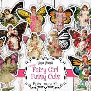 Découpes difficiles de fées, éphémères de fées vintage, scrapbooking fées, journal indésirable imprimable, journal indésirable féerique, scrapbooking féerique, découpes de fées, FY
