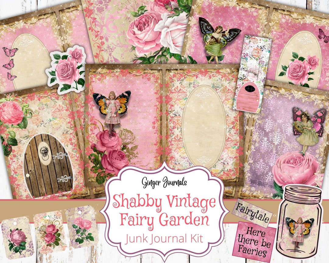 Fairy Junk Journal Kit, Shabby Vintage Fairy Garden, Journal Printable ...
