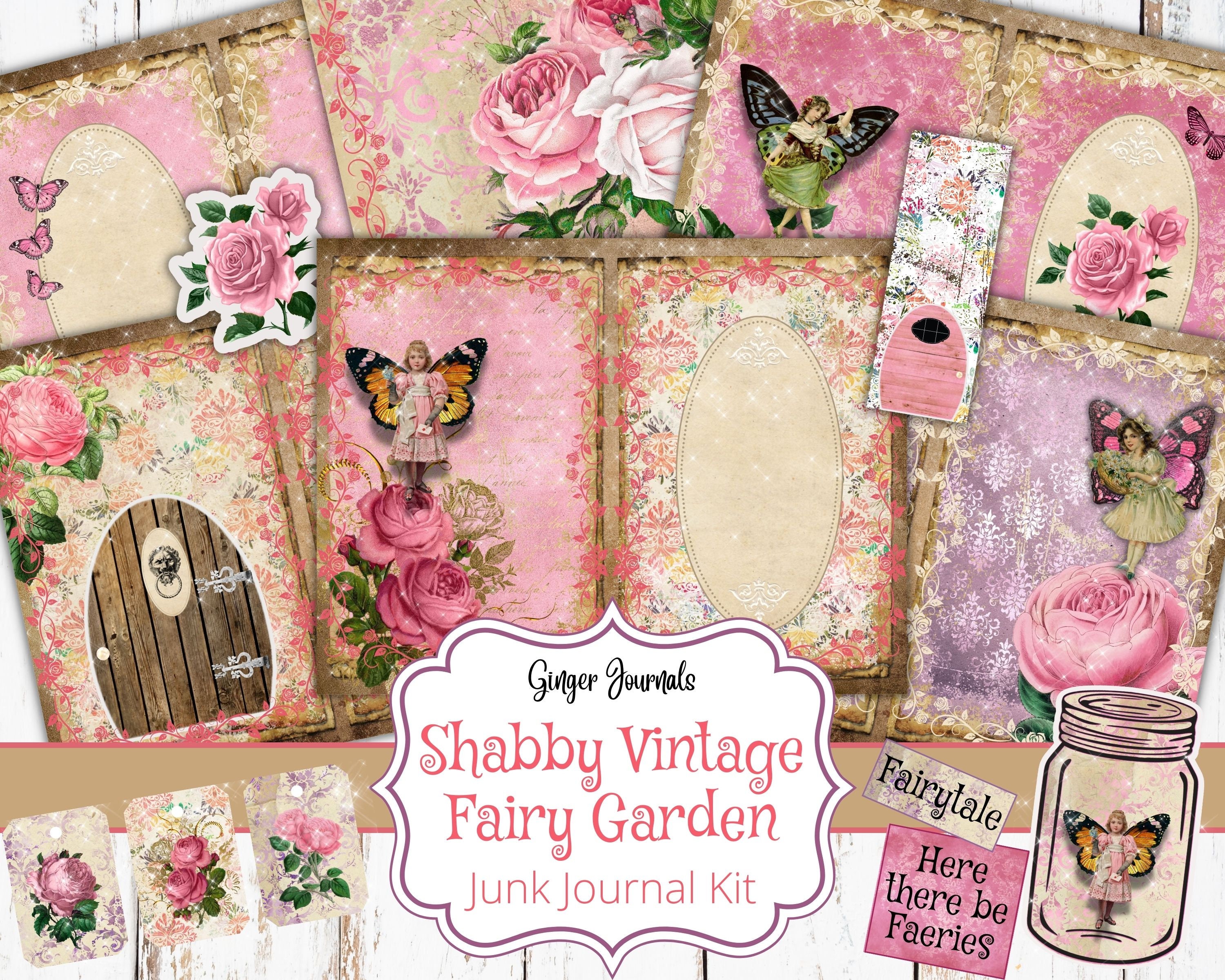 Fairy Junk Journal Kit, Shabby Vintage Fairy Garden, Journal Printable ...