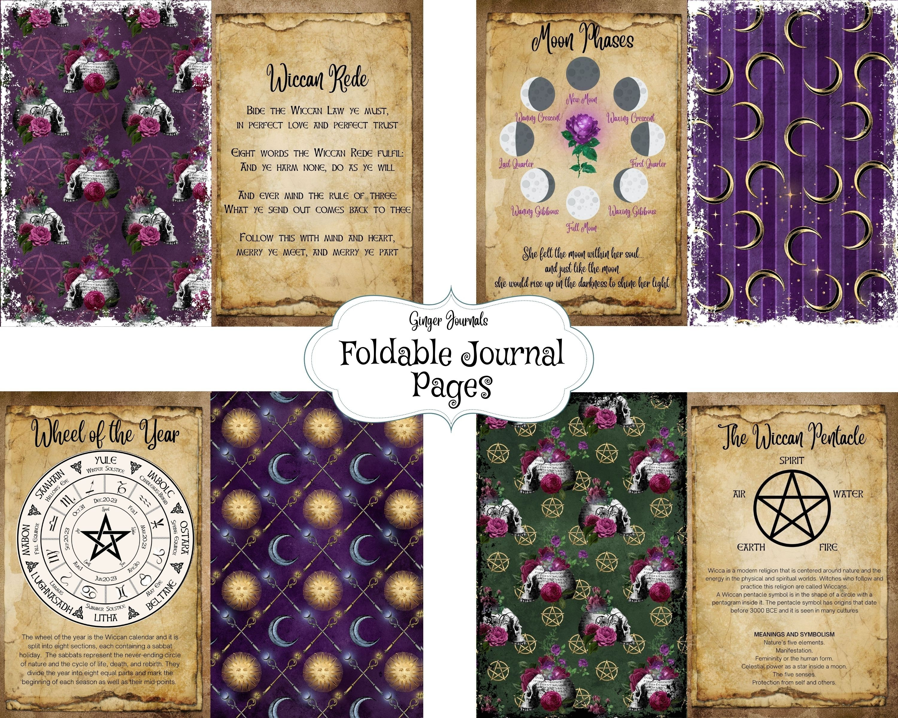 Witch's Grimoire Junk Journal Kit, Grimoire Journal, Junk Journal ...