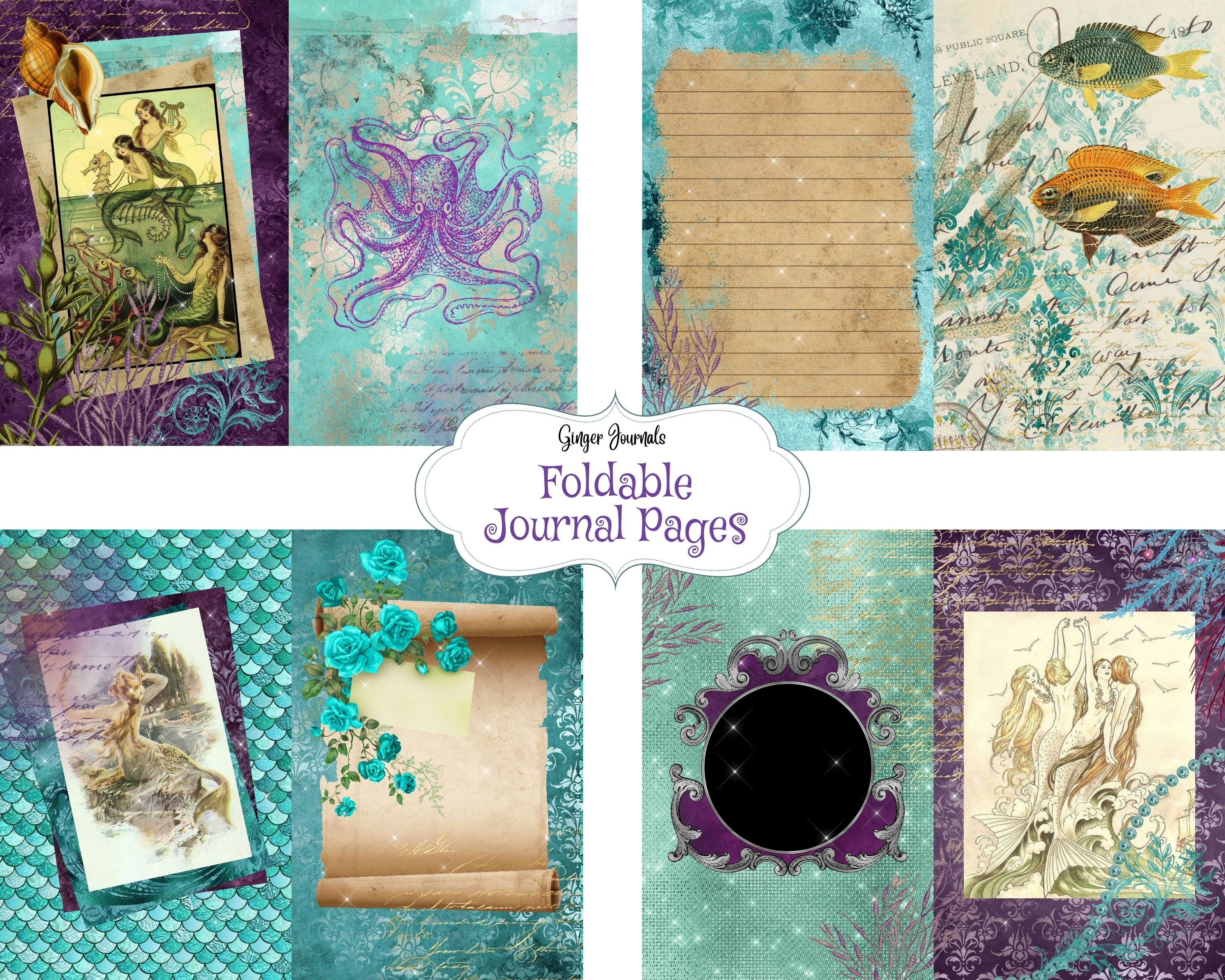 Vintage Mermaids Junk Journal Kit, Junk Journal Printable, Mermaid Junk ...
