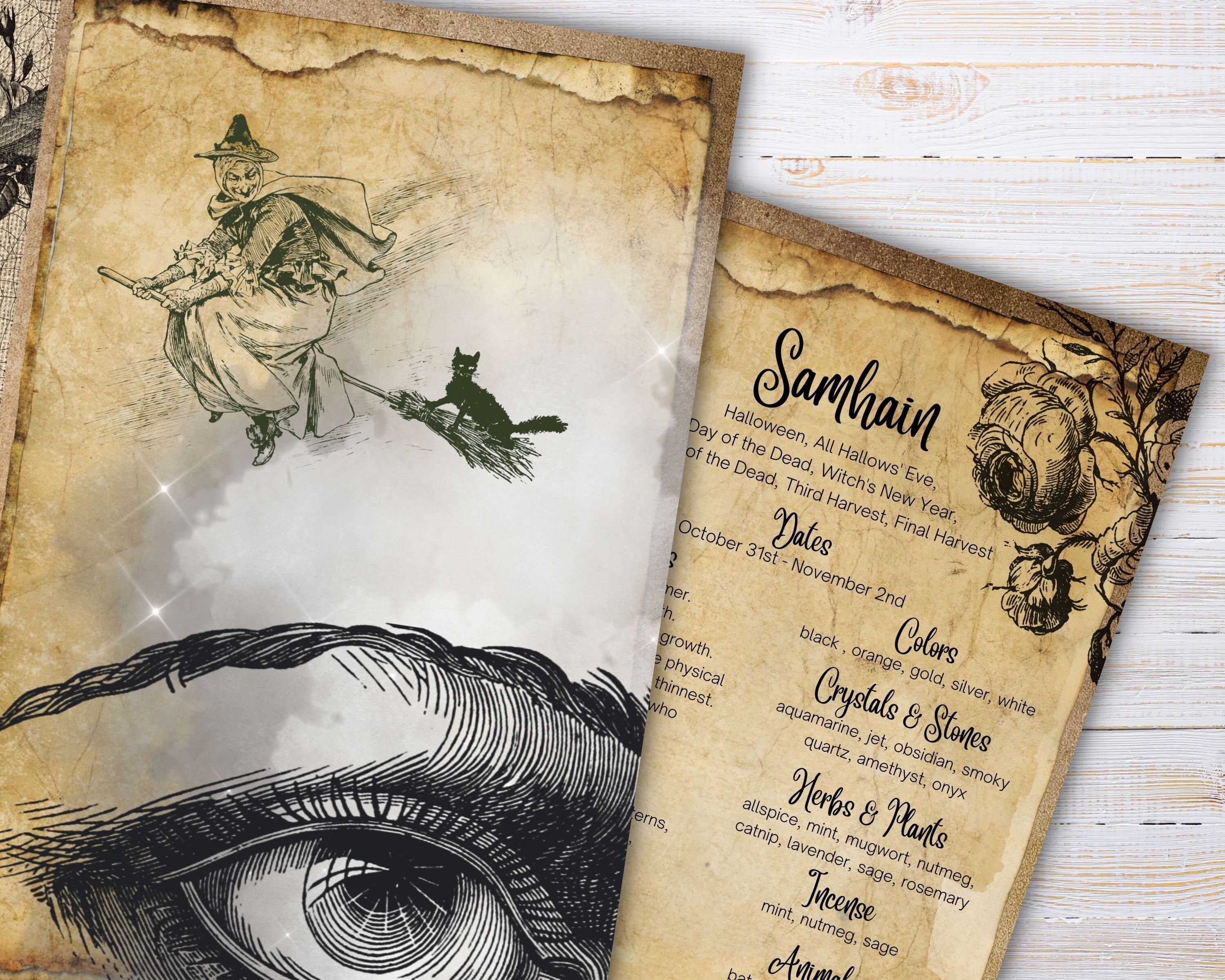 Witch Junk Journal Kit, Samhain Journal, Sabbat, Halloween Journal ...