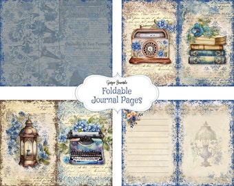 ブルージャンクジャーナルキット、ボヘミアンブルースアンティーク