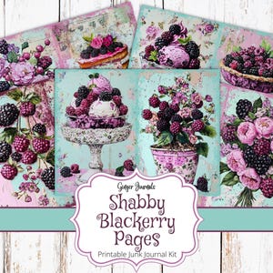 Brombeeren Junk Journal Kit, Brombeeren Junk Journal, Junk Journal Printable, Garten Junk Journal, Beere, Ginger Journals, BBJK