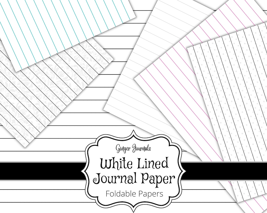 Lined Junk Journal Paper, Junk Journal Printable, Foldable Journal Paper, Scrapbook Paper, Lined ...