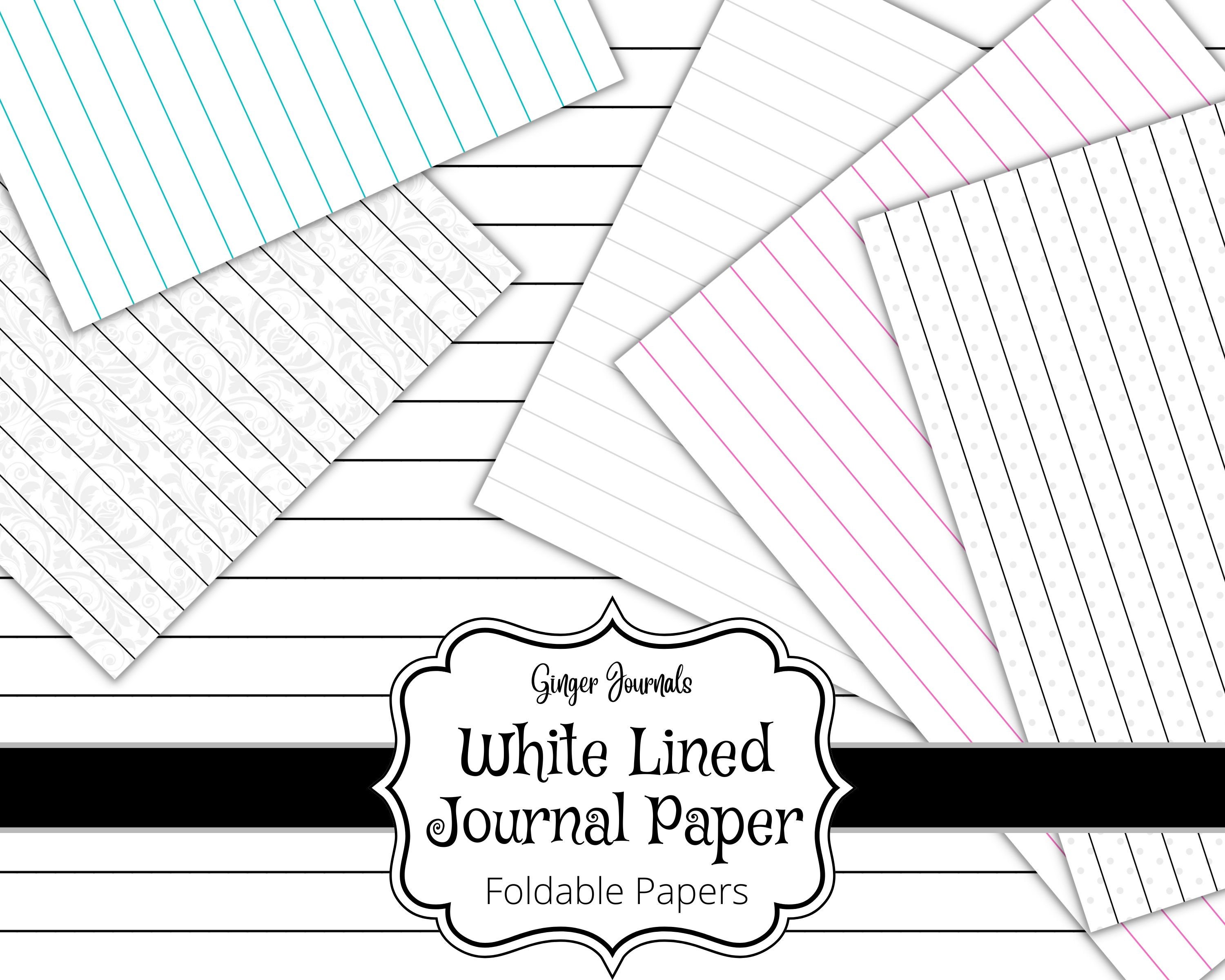 Lined Junk Journal Paper Junk Journal Printable Foldable - Etsy