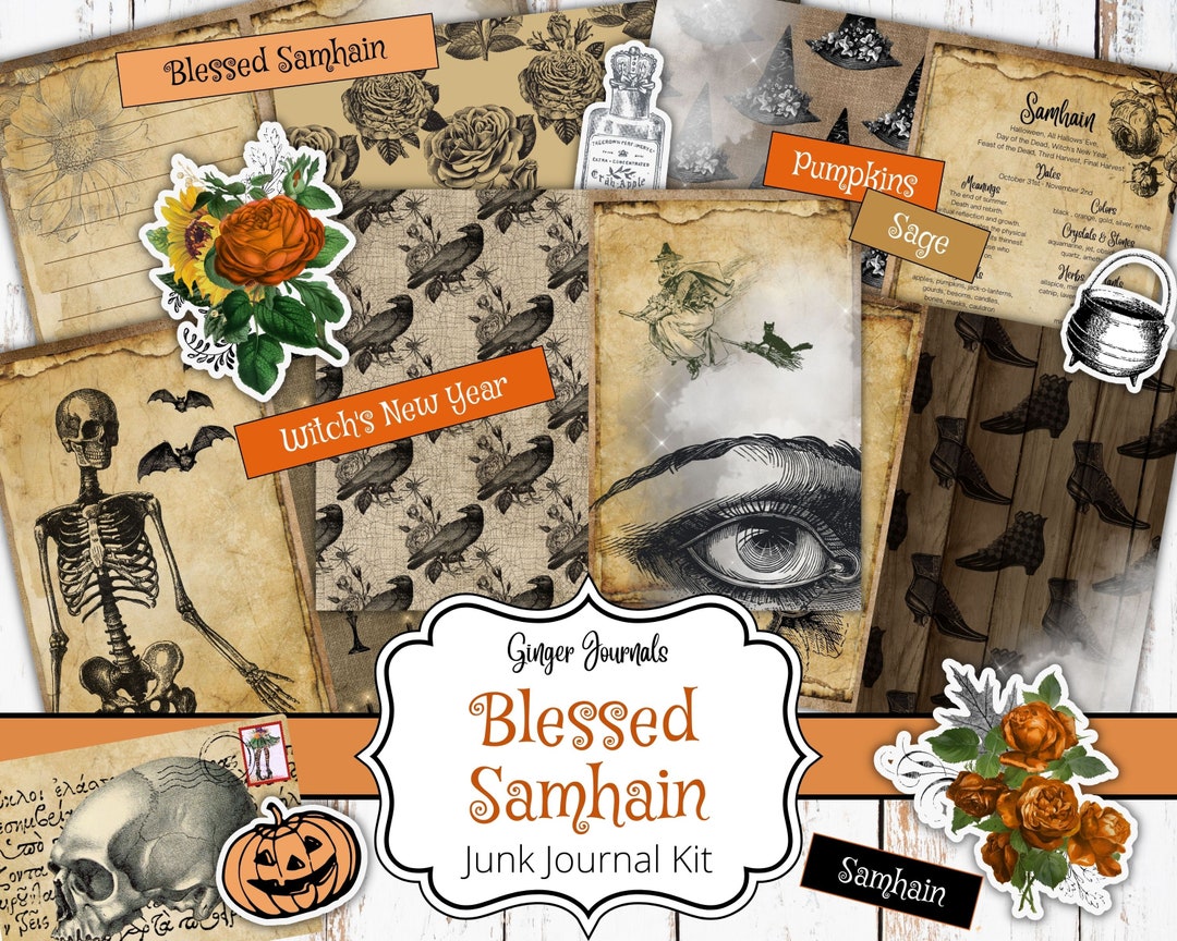 Witch Junk Journal Kit, Samhain Journal, Sabbat, Halloween Journal ...