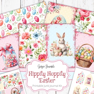 Kit de diario basura de Pascua, diario basura de Pascua, imprimible de diario basura, kit de diario basura, primavera, diario de Pascua, diarios Ginger, ES