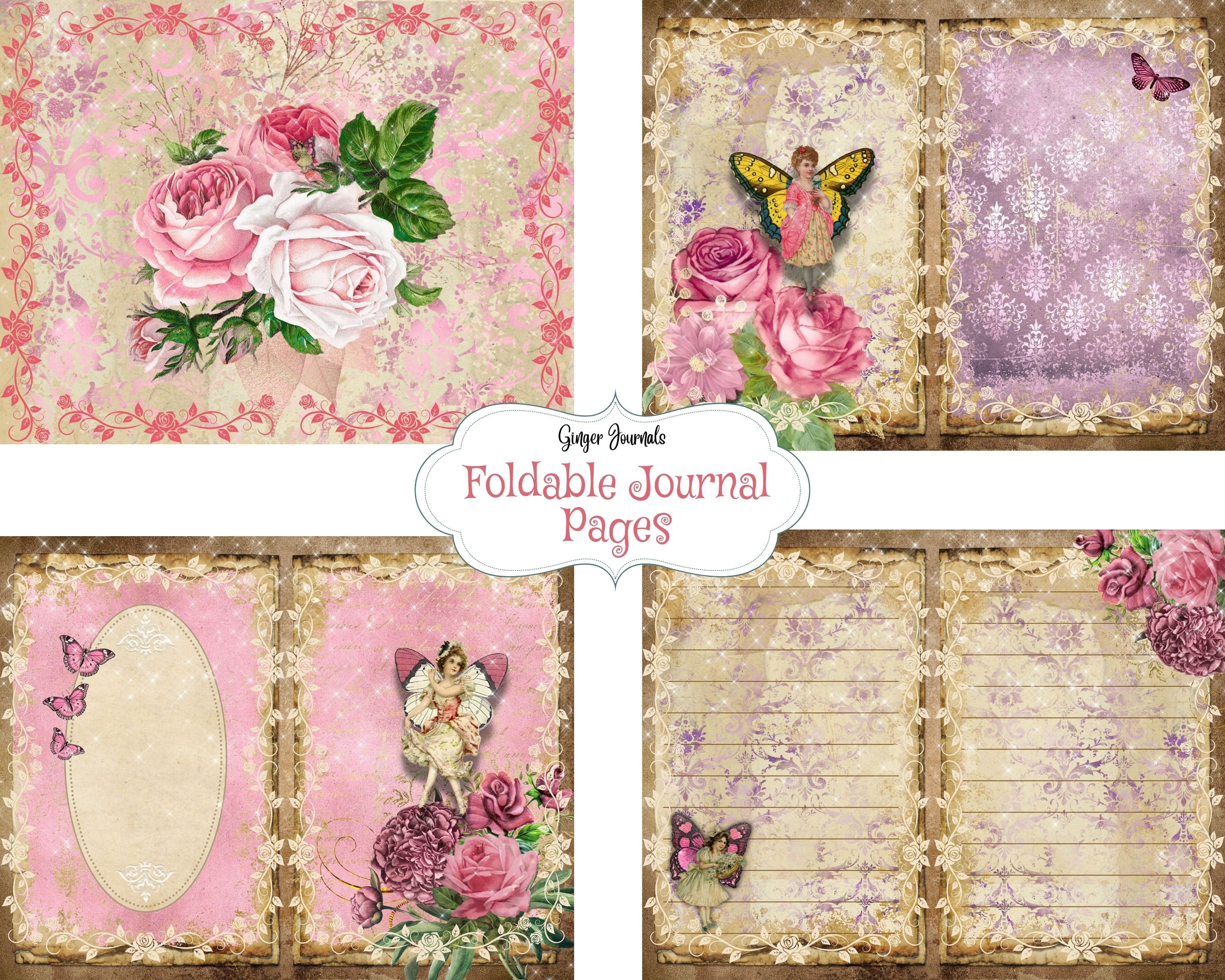 Fairy Junk Journal Kit, Shabby Vintage Fairy Garden, Journal Printable ...