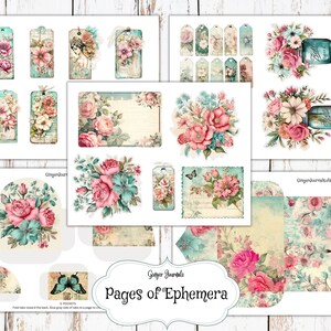 27 Pages Floral Junk Journal Kit, Junk Journal Printable, Journal Paper ...