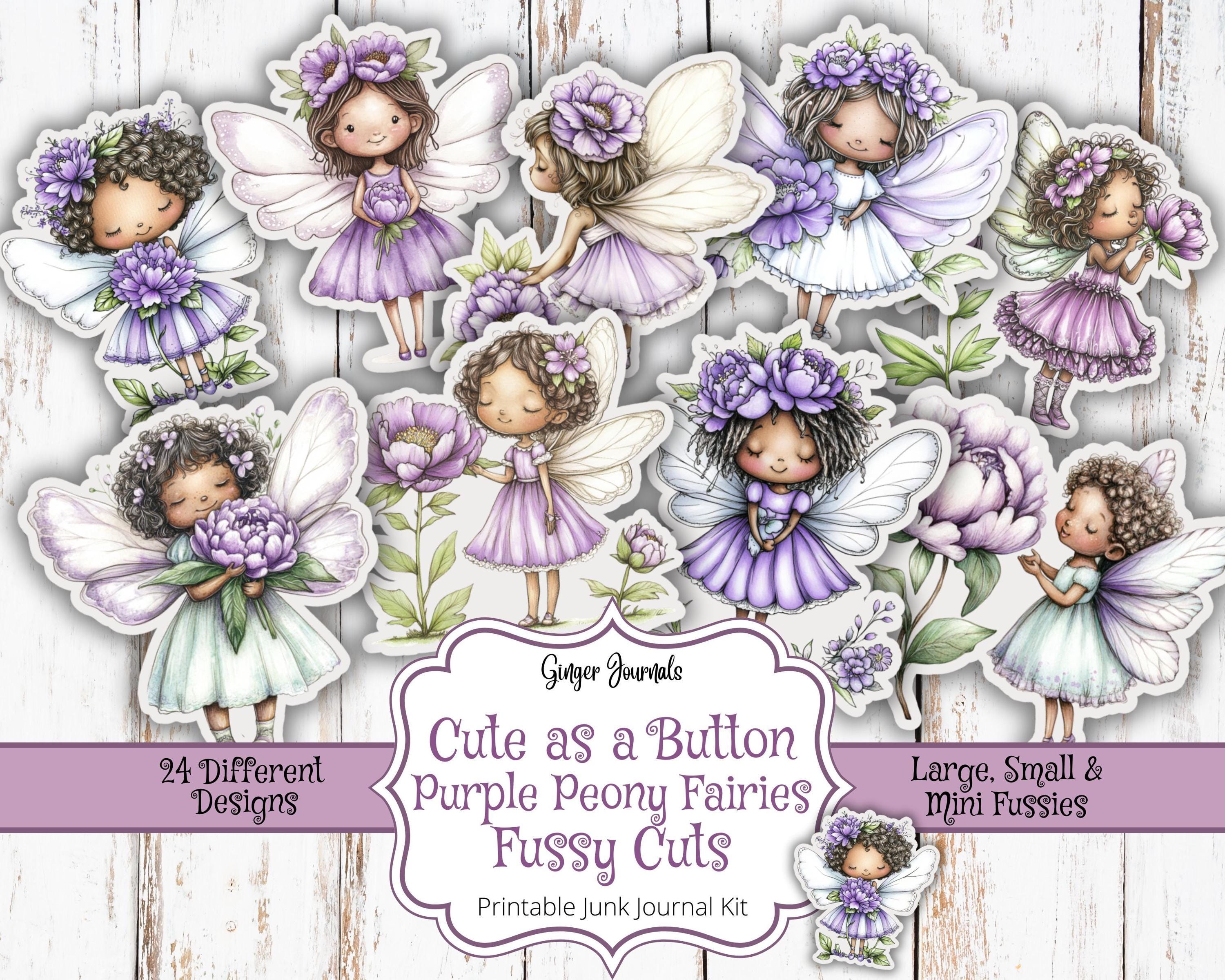 ジャンクジャーナル Flower Fairies Purple 再販×49)フラワー