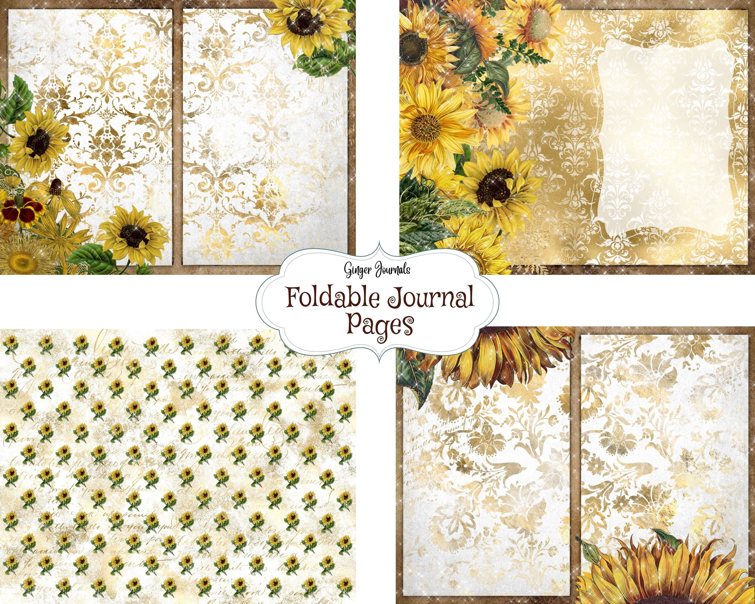 Sunflower Junk Journal Kit Junk Journal Printable Junk - Etsy