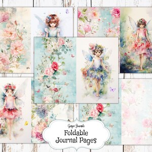 Whimsical Watercolor Fairies Junk Journal Kit, Fairies Ephemera, Junk Journal Printable, Fairy Paper, Fairy Junk Journal, Faerie, FY image 4